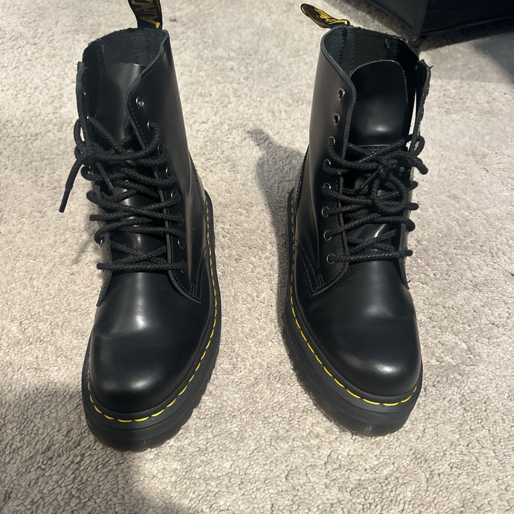 Black Leather Lace-Up Boots Dr. Martens